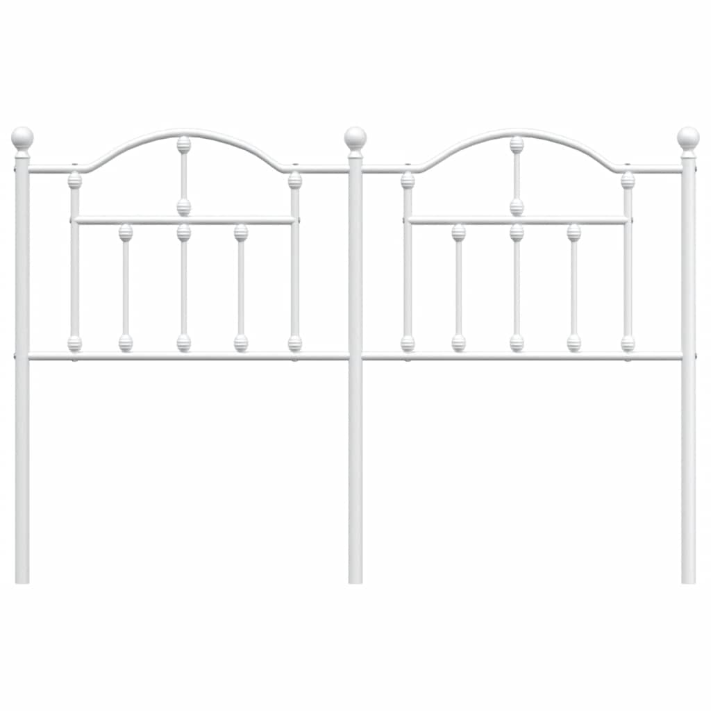 vidaXL Ersatz-Kopfteil Metall Weiß 135 cm