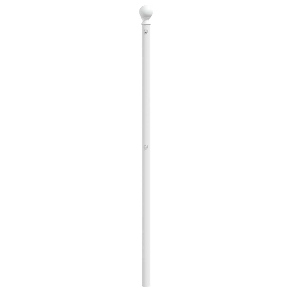 vidaXL Ersatz-Kopfteil Metall Weiß 135 cm