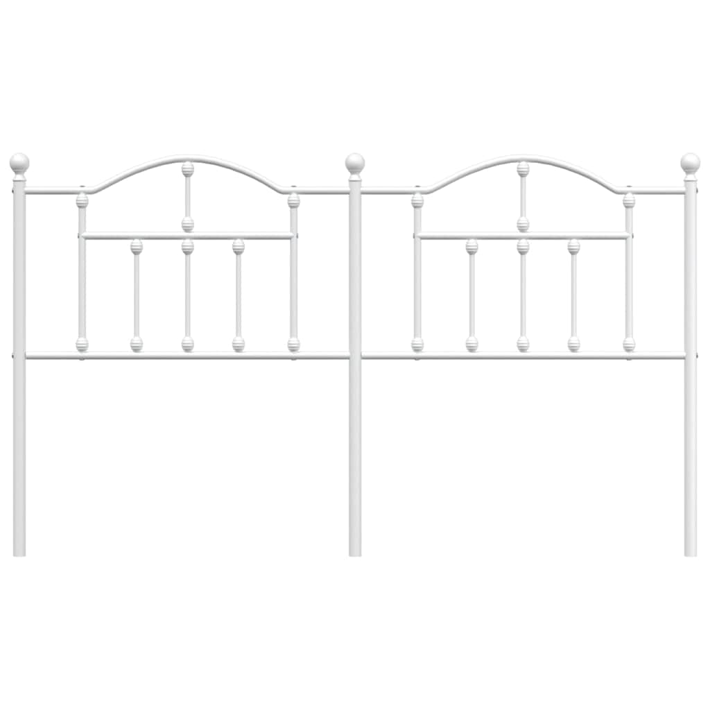 vidaXL Ersatz-Kopfteil Metall Weiß 180 cm
