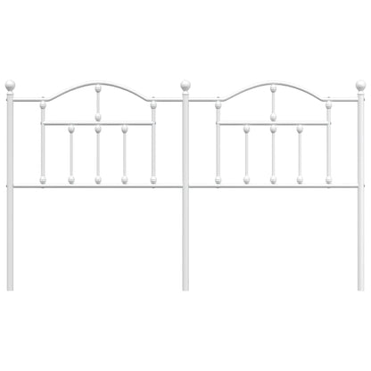 vidaXL Ersatz-Kopfteil Metall Weiß 180 cm