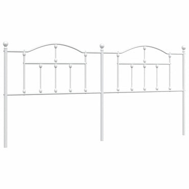 vidaXL Ersatz-Kopfteil Metall Weiß 193 cm