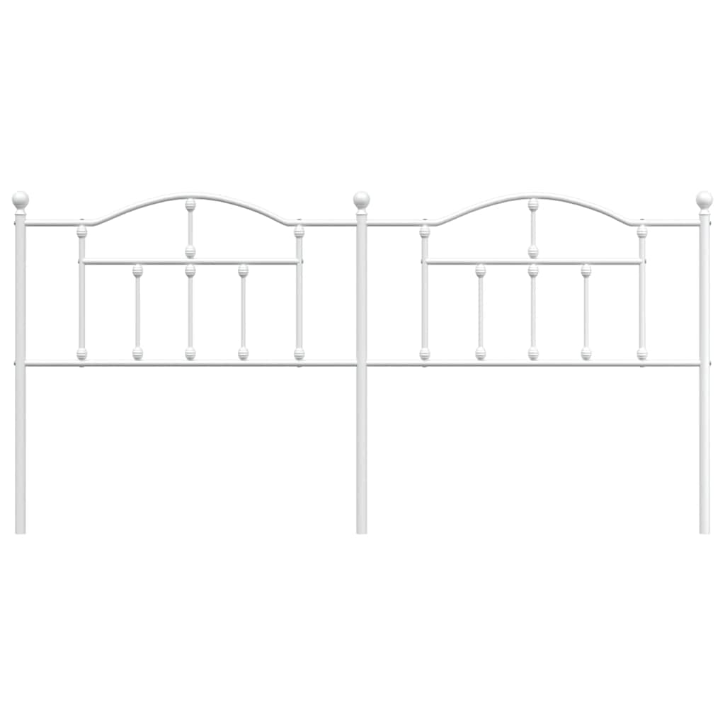 vidaXL Ersatz-Kopfteil Metall Weiß 193 cm