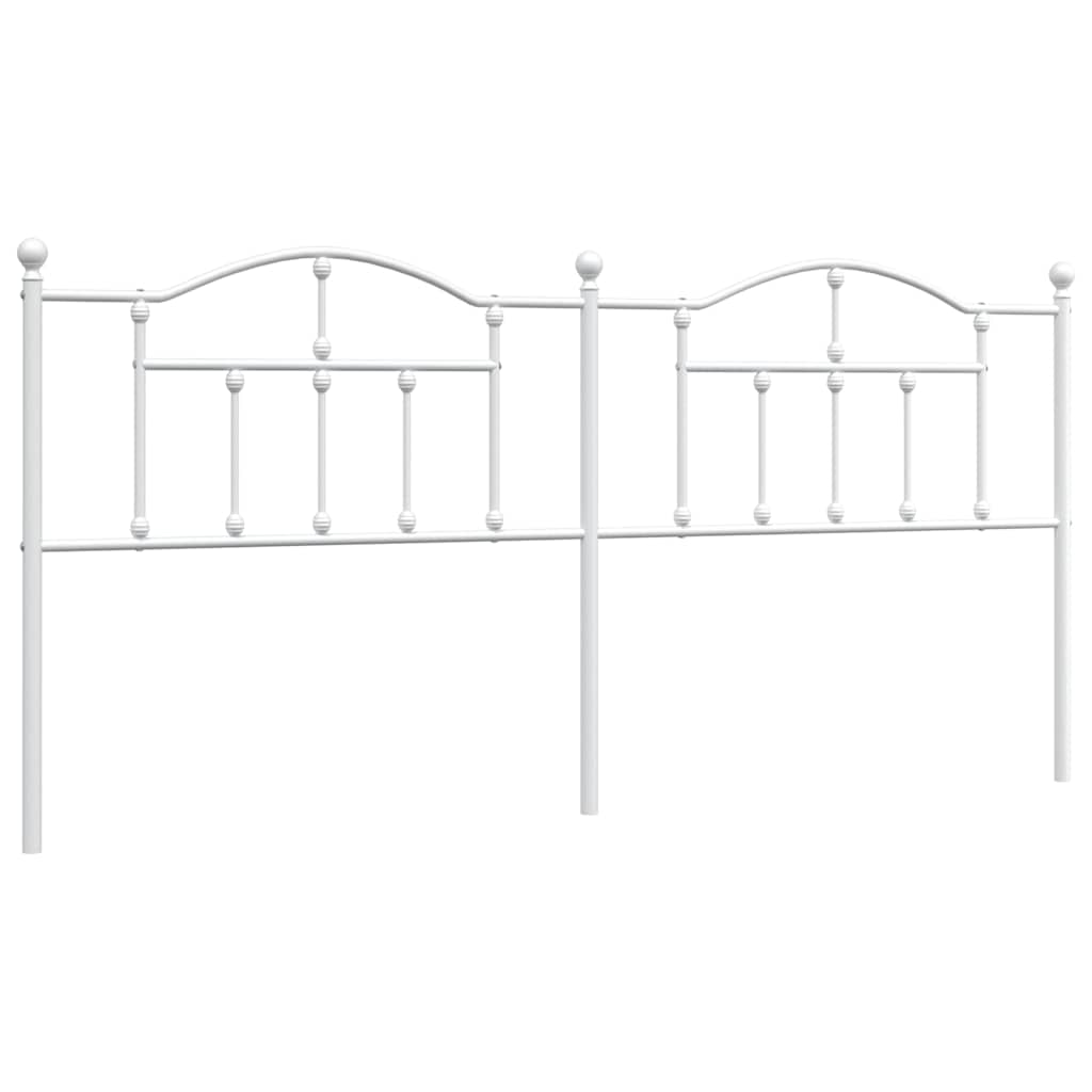 vidaXL Ersatz-Kopfteil Metall Weiß 200 cm