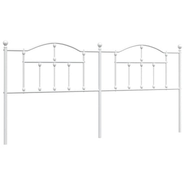 vidaXL Ersatz-Kopfteil Metall Weiß 200 cm