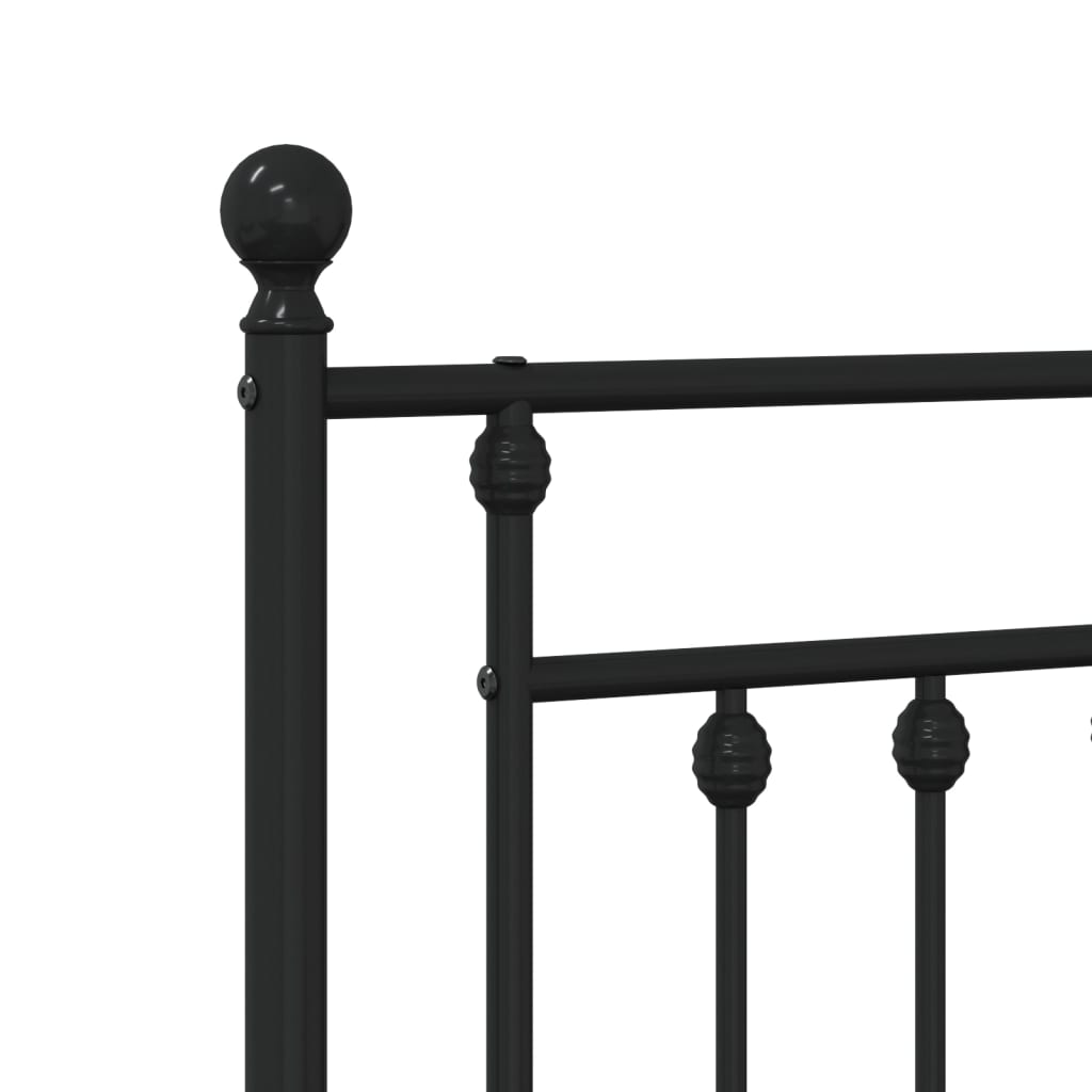 vidaXL Ersatz-Kopfteil Metall Schwarz 80 cm