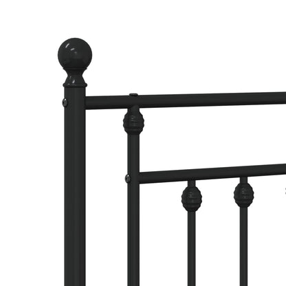 vidaXL Ersatz-Kopfteil Metall Schwarz 80 cm