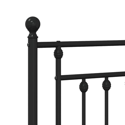 vidaXL Ersatz-Kopfteil Metall Schwarz 100 cm