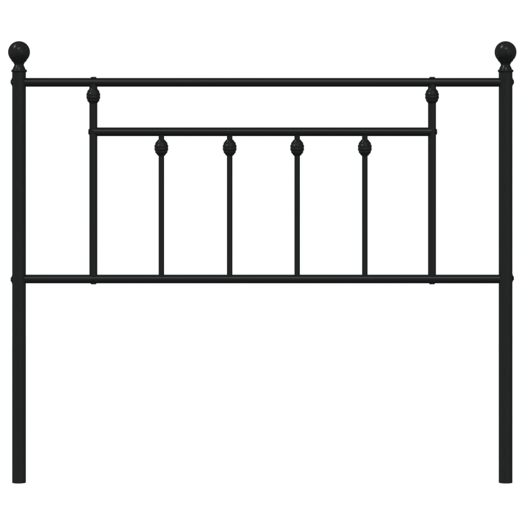 vidaXL Ersatz-Kopfteil Metall Schwarz 107 cm