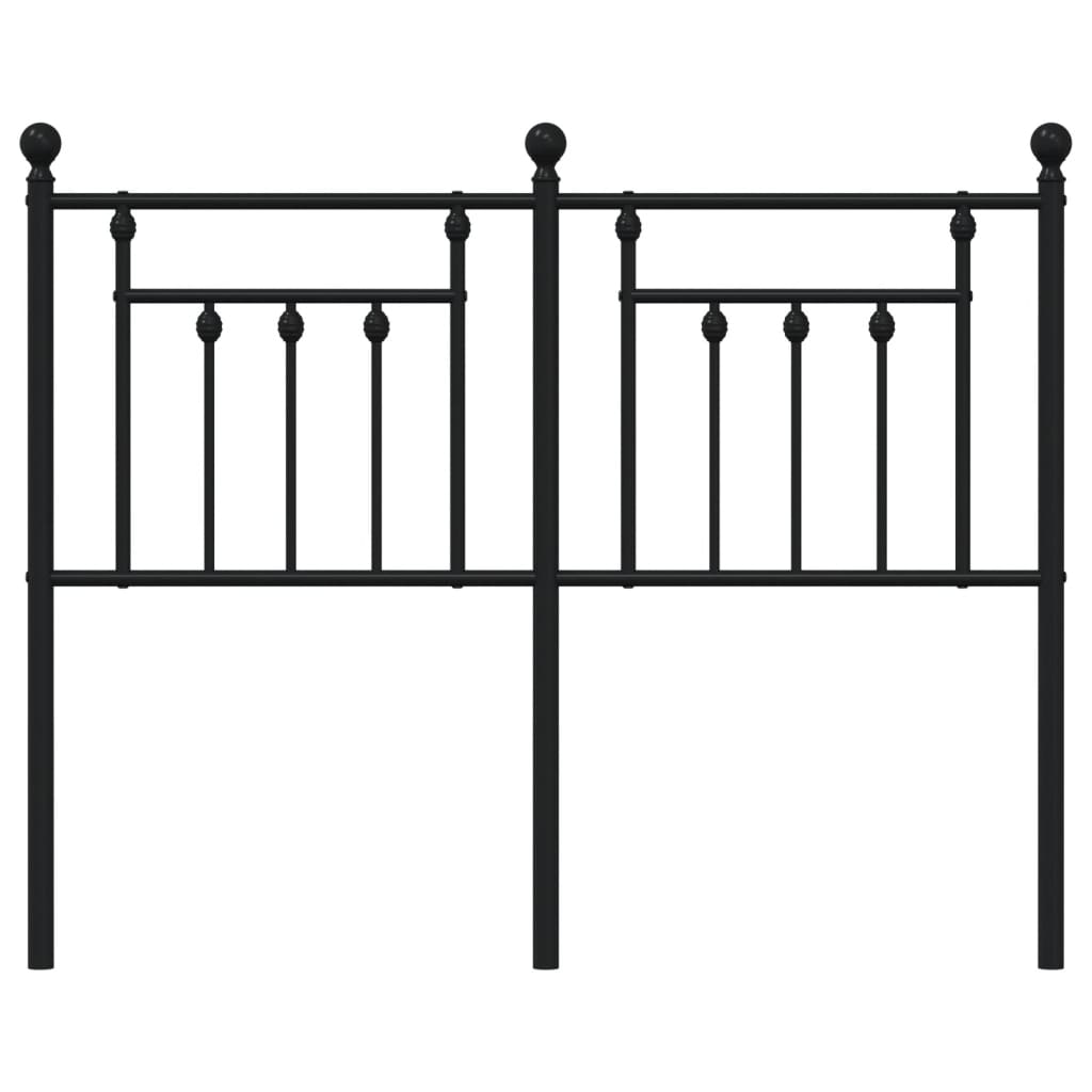 vidaXL Ersatz-Kopfteil Metall Schwarz 120 cm