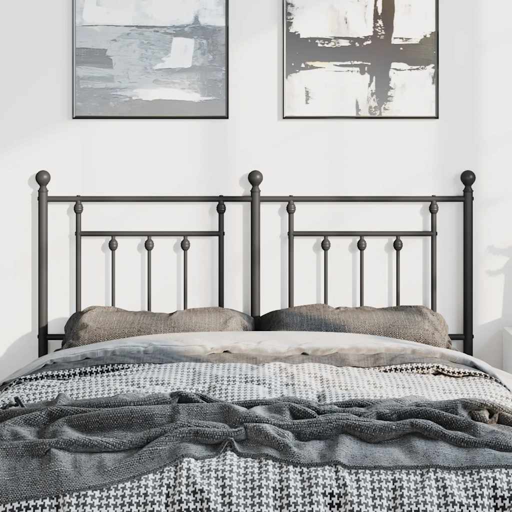 vidaXL Ersatz-Kopfteil Metall Schwarz 135 cm
