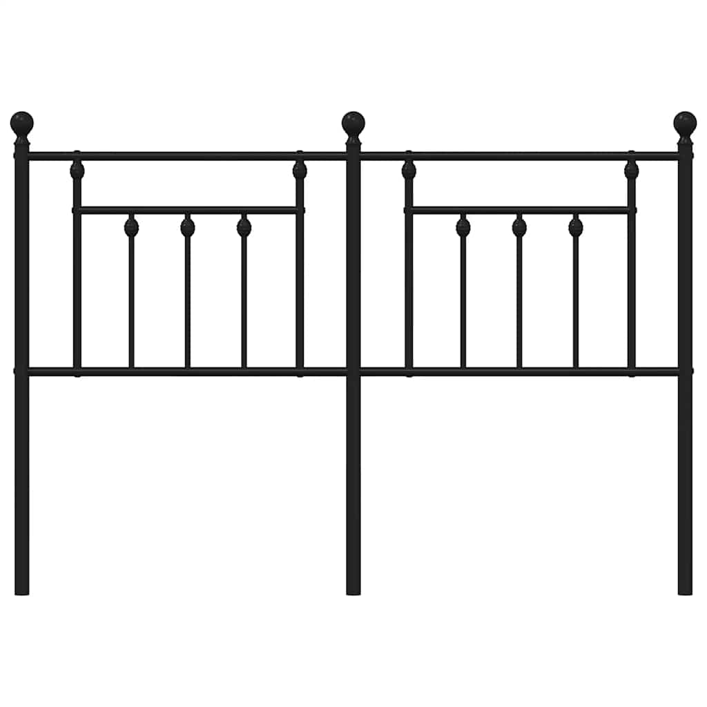 vidaXL Ersatz-Kopfteil Metall Schwarz 135 cm