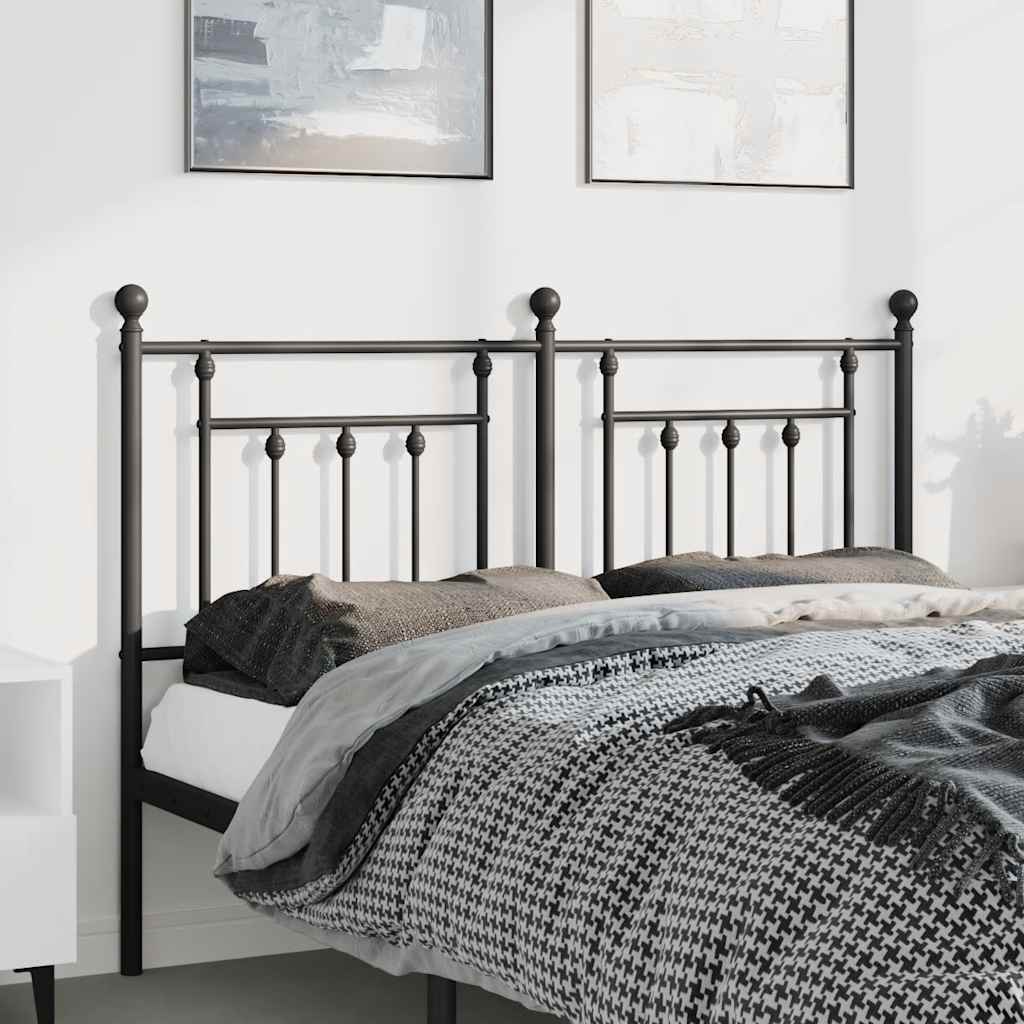 vidaXL Ersatz-Kopfteil Metall Schwarz 135 cm