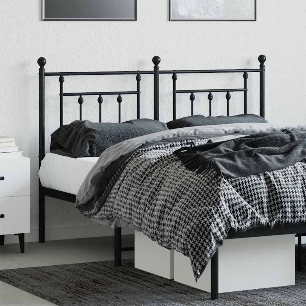 vidaXL Ersatz-Kopfteil Metall Schwarz 140 cm