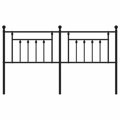 vidaXL Ersatz-Kopfteil Metall Schwarz 160 cm