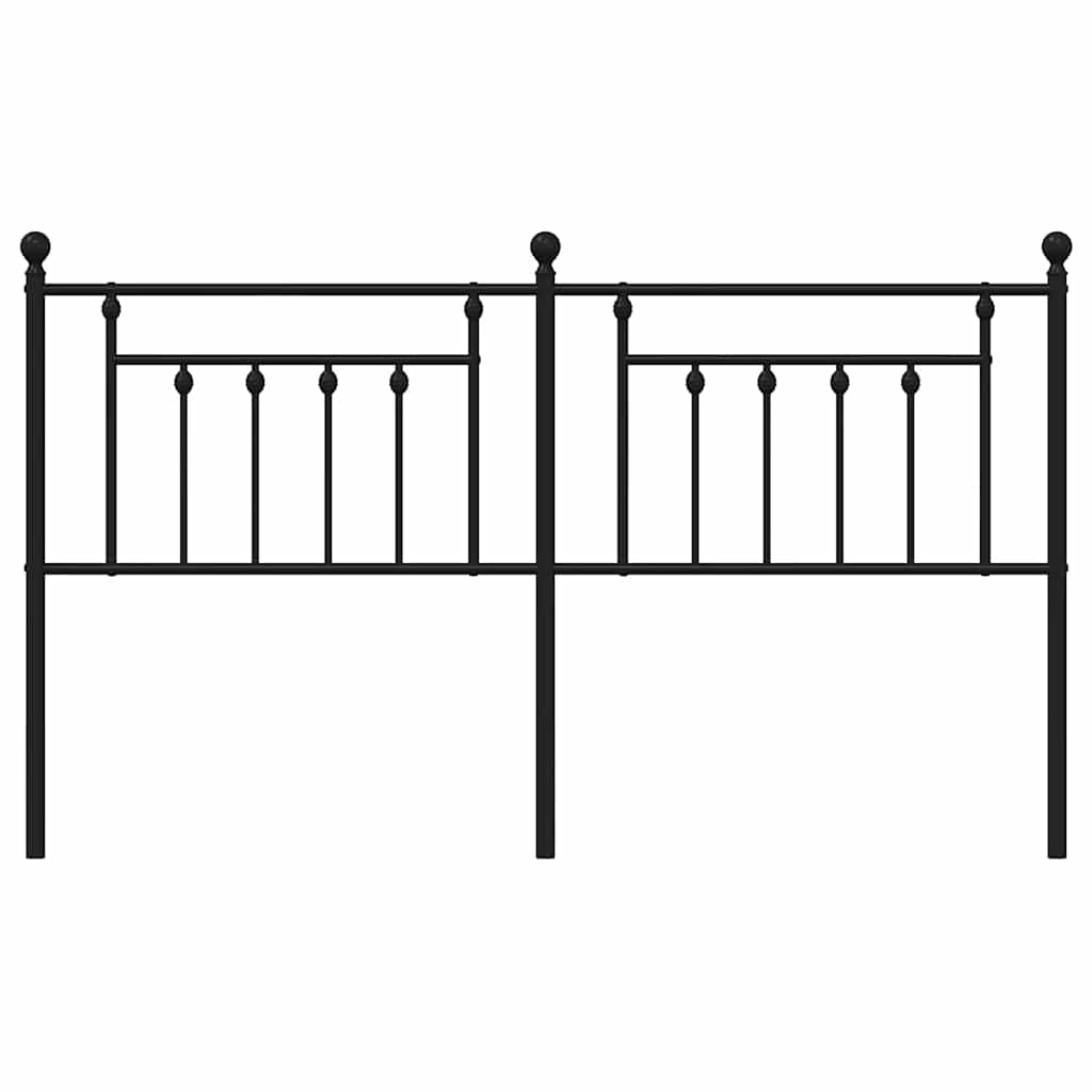 vidaXL Ersatz-Kopfteil Metall Schwarz 180 cm