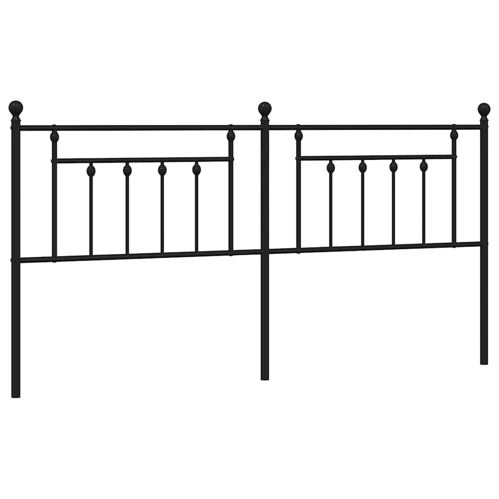 vidaXL Ersatz-Kopfteil Metall Schwarz 193 cm