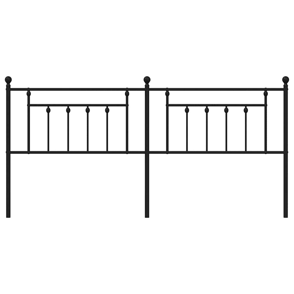 vidaXL Ersatz-Kopfteil Metall Schwarz 193 cm