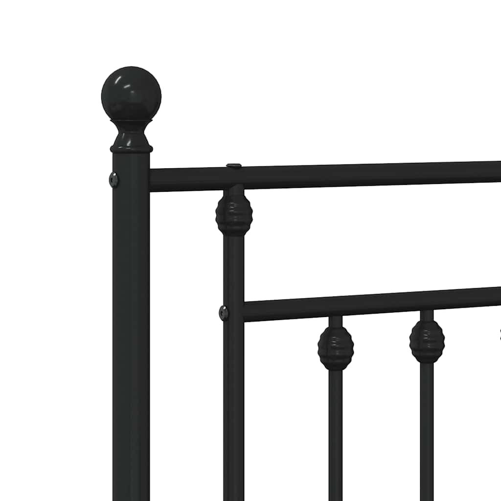 vidaXL Ersatz-Kopfteil Metall Schwarz 193 cm