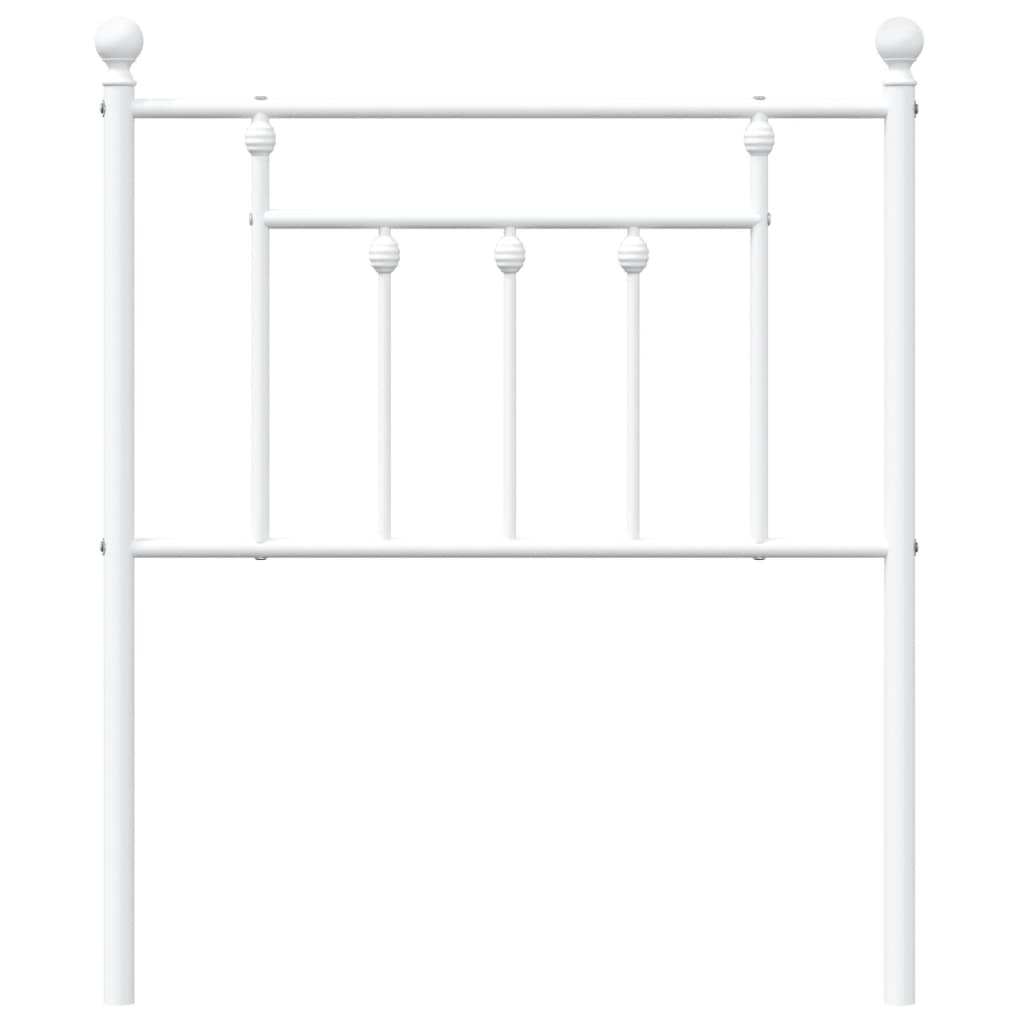 vidaXL Ersatz-Kopfteil Metall Weiß 75 cm