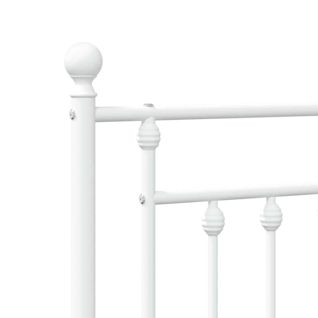 vidaXL Ersatz-Kopfteil Metall Weiß 75 cm