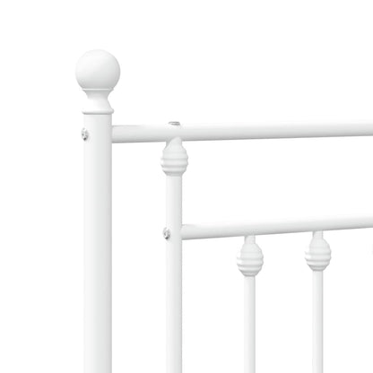 vidaXL Ersatz-Kopfteil Metall Weiß 75 cm