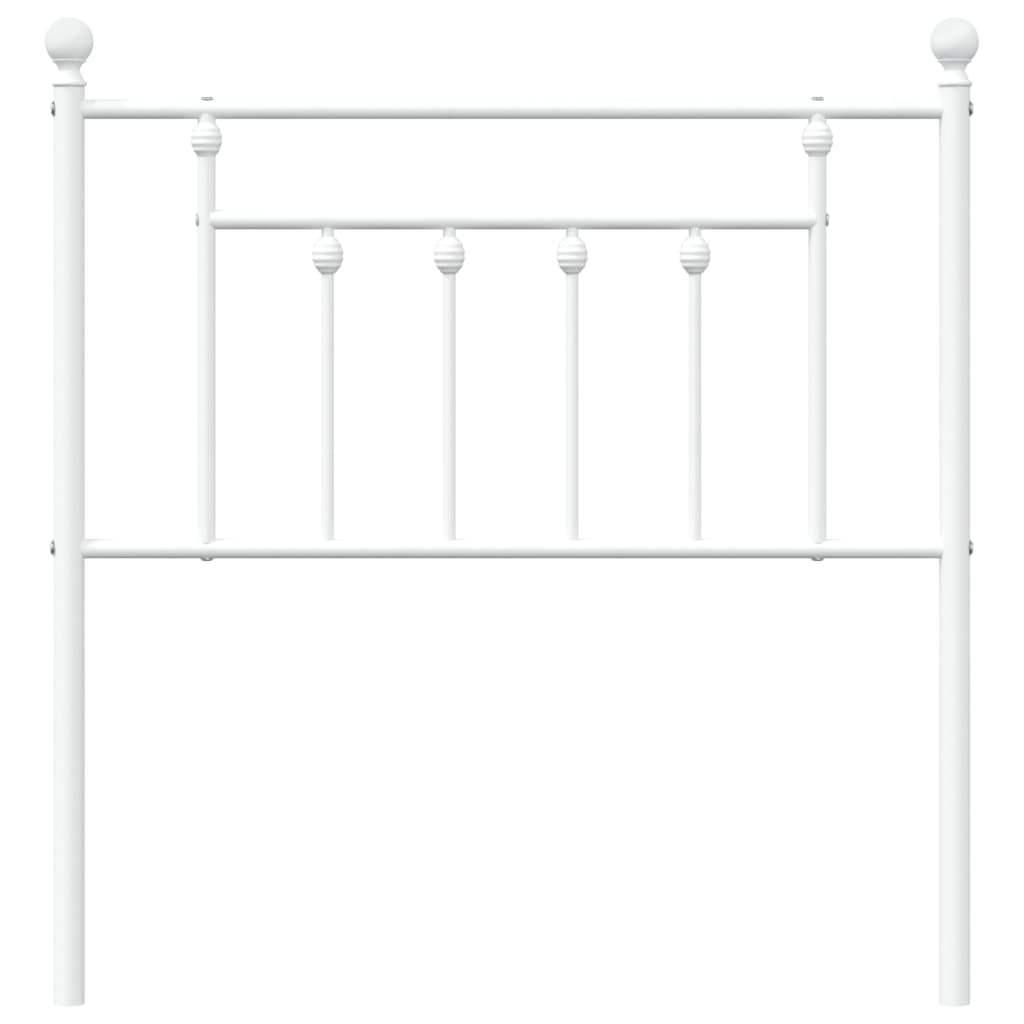 vidaXL Ersatz-Kopfteil Metall Weiß 80 cm