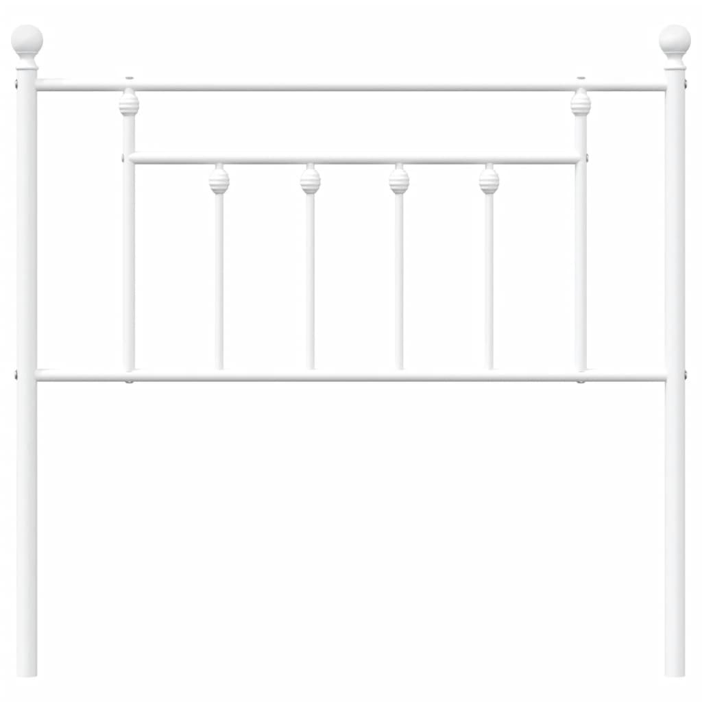 vidaXL Ersatz-Kopfteil Metall Weiß 90 cm