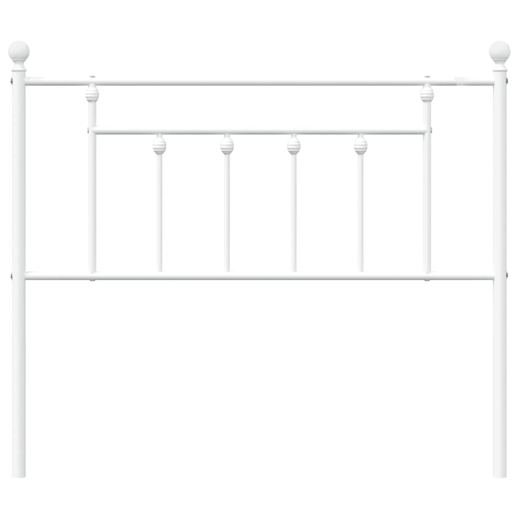 vidaXL Ersatz-Kopfteil Metall Weiß 107 cm