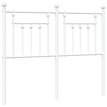 vidaXL Kopfteil Metall Weiß 120 cm