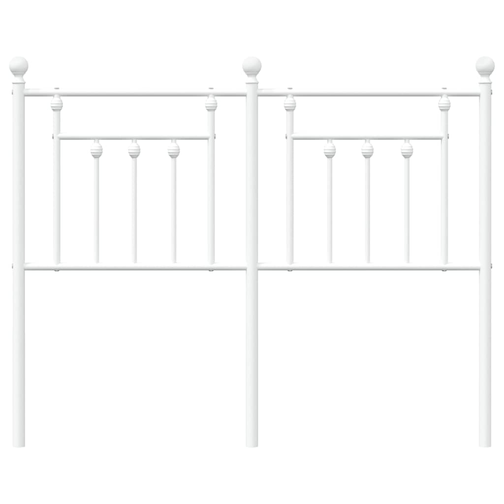 vidaXL Kopfteil Metall Weiß 120 cm