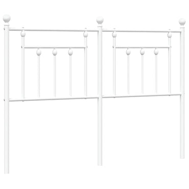 vidaXL Ersatz-Kopfteil Metall Weiß 135 cm