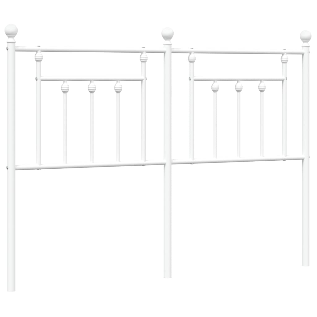 vidaXL Ersatz-Kopfteil Metall Weiß 140 cm
