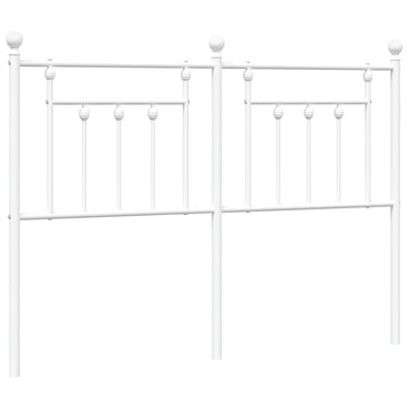 vidaXL Ersatz-Kopfteil Metall Weiß 140 cm