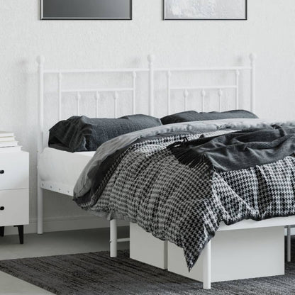 vidaXL Ersatz-Kopfteil Metall Weiß 140 cm