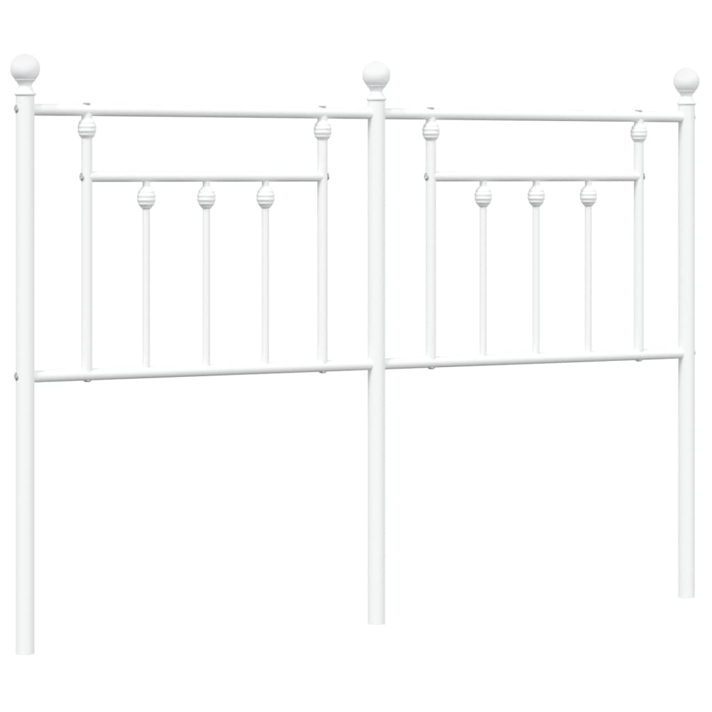 vidaXL Ersatz-Kopfteil Metall Weiß 150 cm