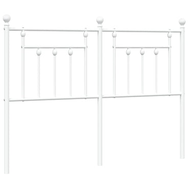 vidaXL Ersatz-Kopfteil Metall Weiß 150 cm