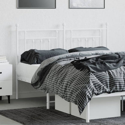 vidaXL Ersatz-Kopfteil Metall Weiß 150 cm