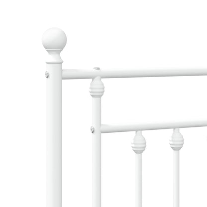 vidaXL Ersatz-Kopfteil Metall Weiß 150 cm