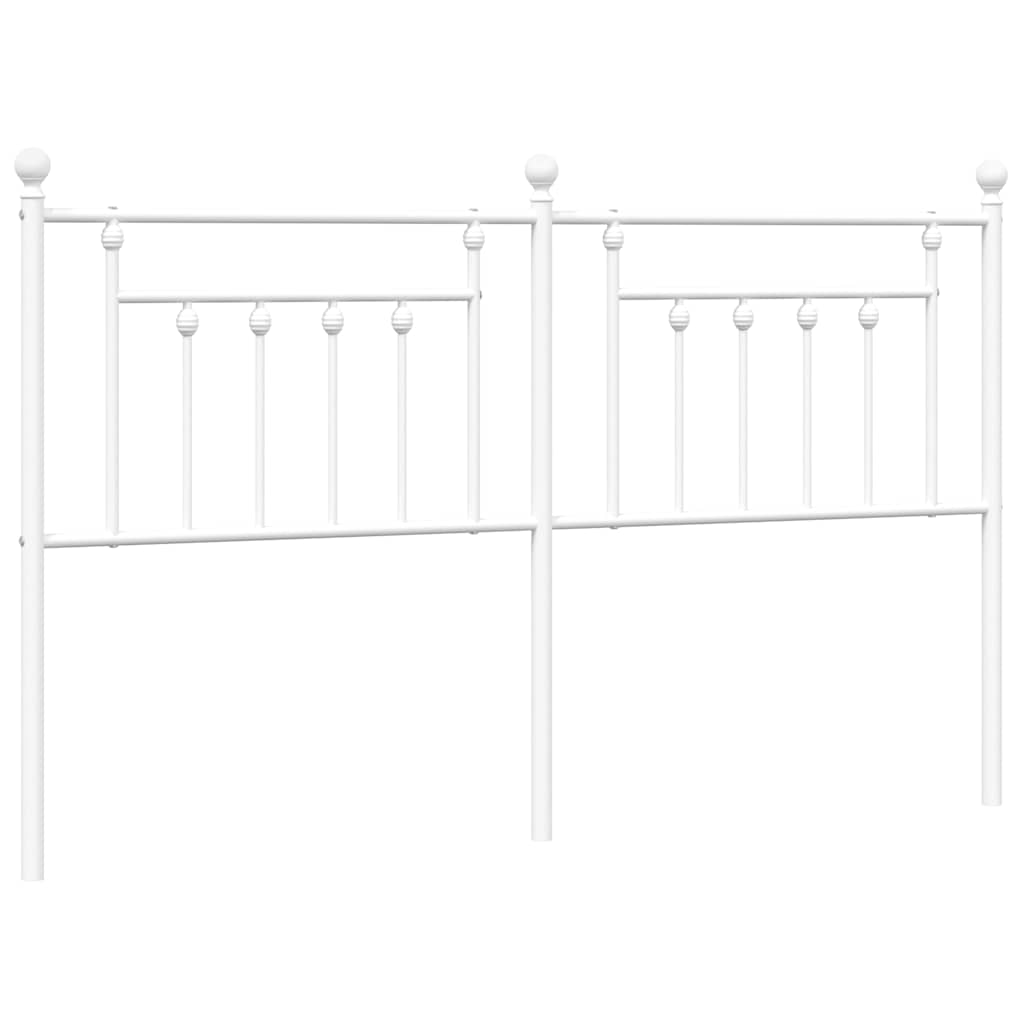 vidaXL Ersatz-Kopfteil Metall Weiß 180 cm
