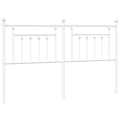 vidaXL Ersatz-Kopfteil Metall Weiß 180 cm