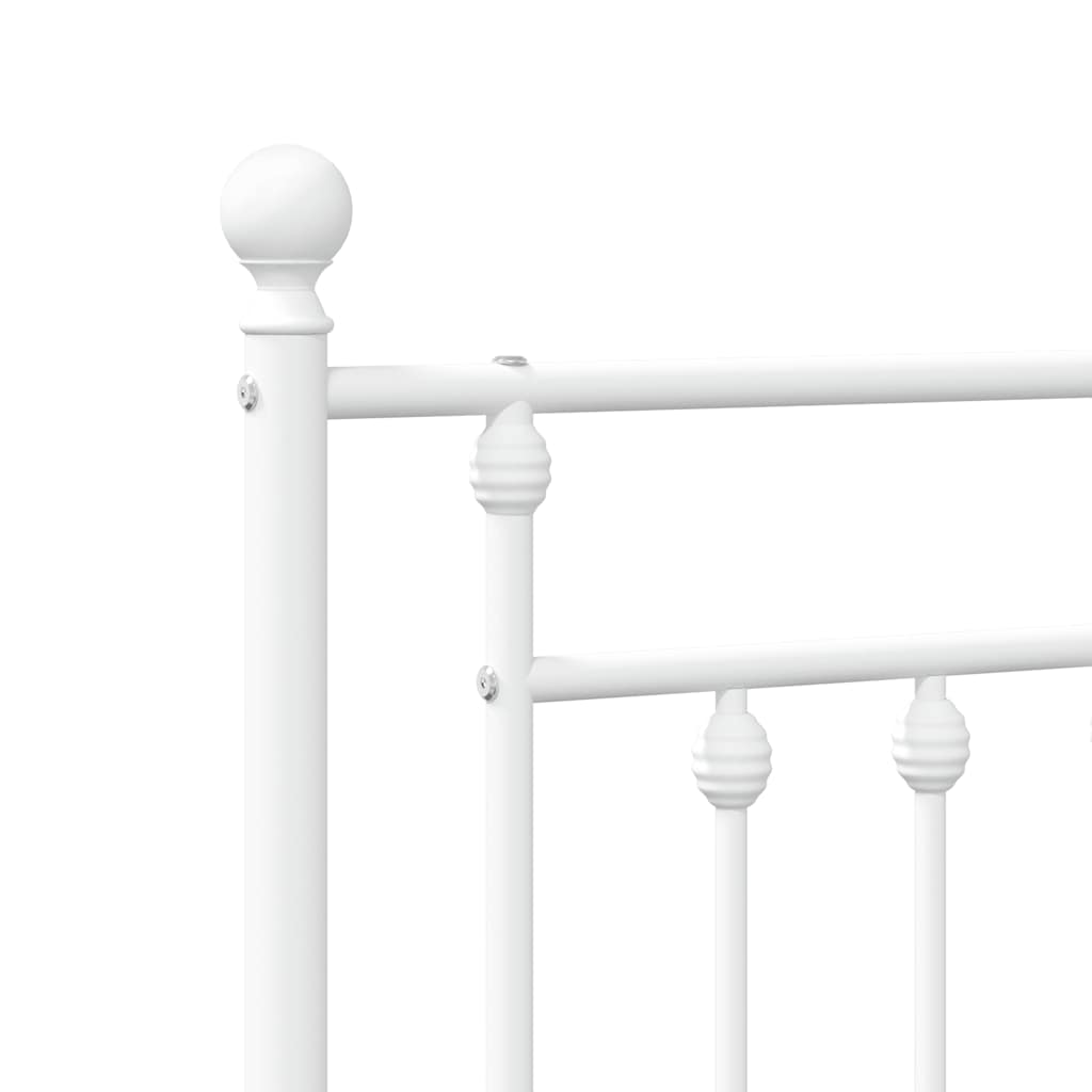 vidaXL Ersatz-Kopfteil Metall Weiß 180 cm