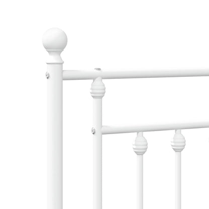 vidaXL Ersatz-Kopfteil Metall Weiß 180 cm