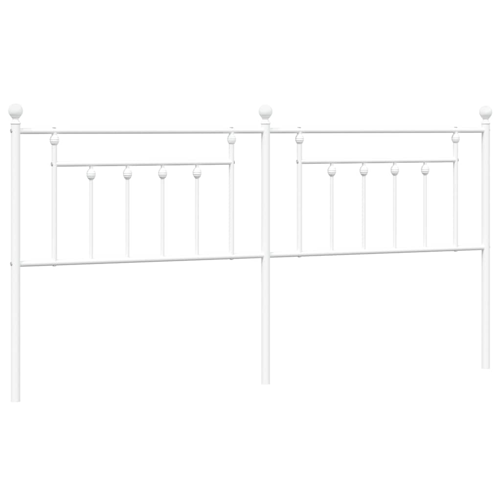 vidaXL Ersatz-Kopfteil Metall Weiß 193 cm