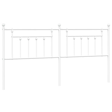 vidaXL Ersatz-Kopfteil Metall Weiß 193 cm