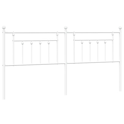 vidaXL Ersatz-Kopfteil Metall Weiß 193 cm