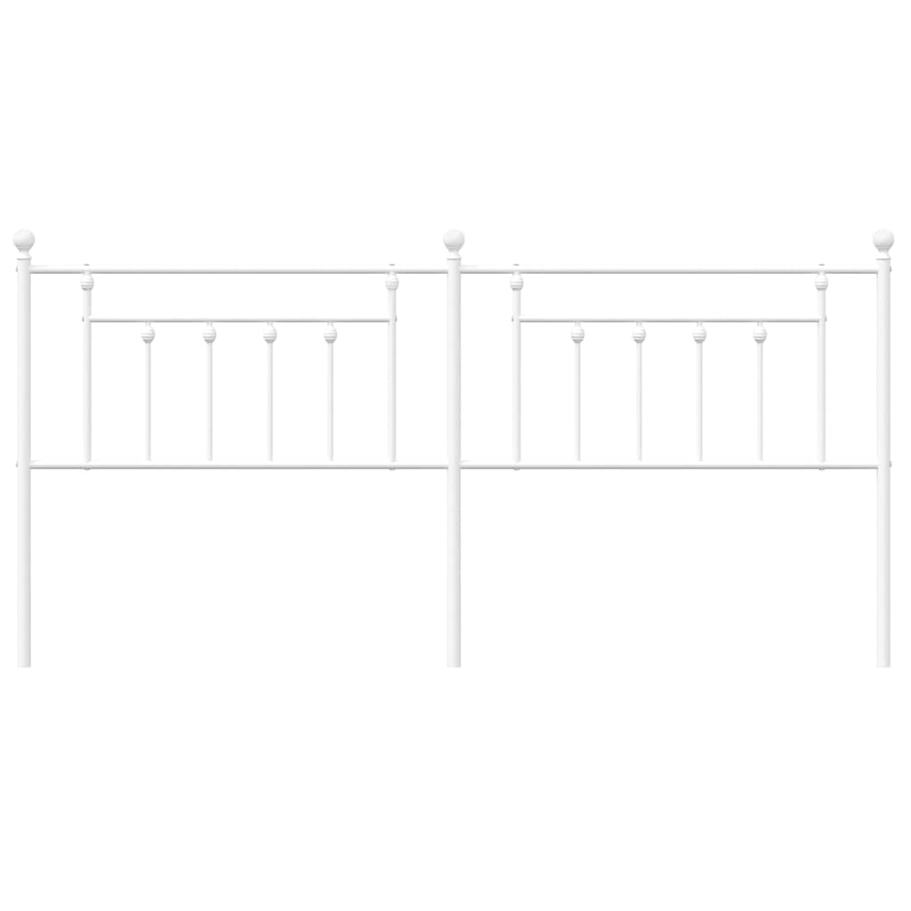 vidaXL Ersatz-Kopfteil Metall Weiß 193 cm