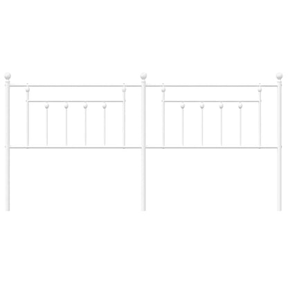 vidaXL Ersatz-Kopfteil Metall Weiß 193 cm