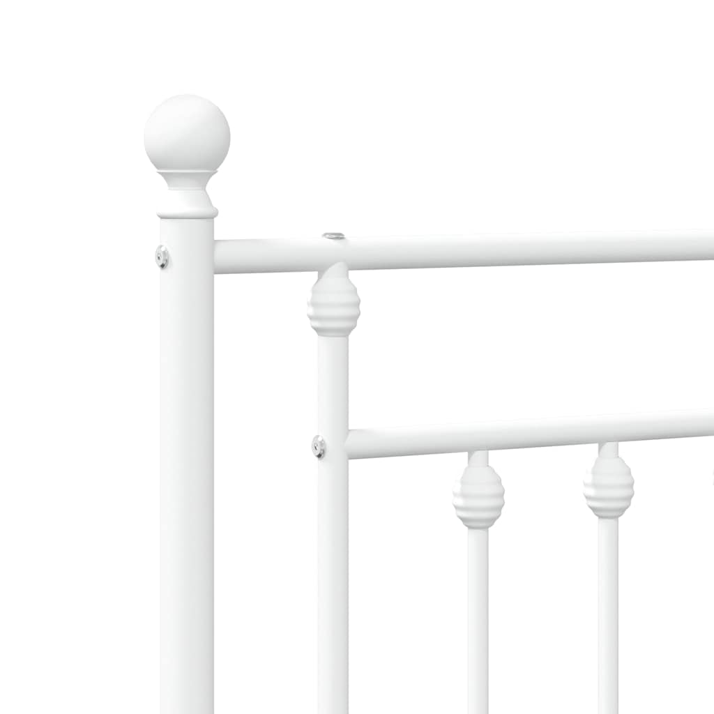 vidaXL Ersatz-Kopfteil Metall Weiß 193 cm