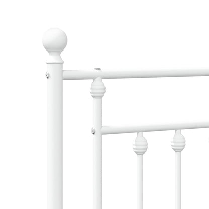 vidaXL Ersatz-Kopfteil Metall Weiß 193 cm