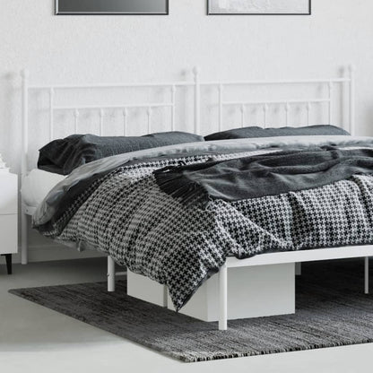 vidaXL Ersatz-Kopfteil Metall Weiß 200 cm